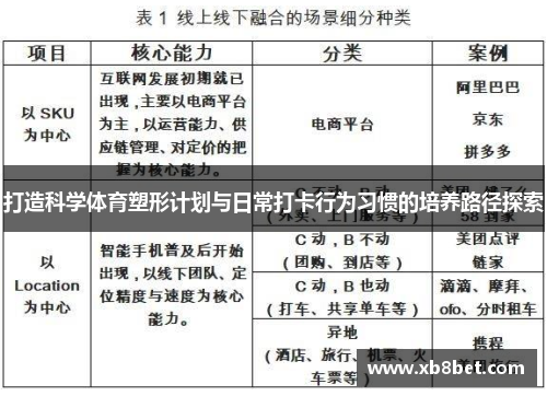 打造科学体育塑形计划与日常打卡行为习惯的培养路径探索